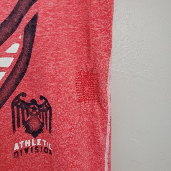 American Fighter Men's Medium Red Short Sleeve Graphic Tee Shirt Navy White - Picture 4 of 7